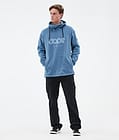 Cozy II Fleece Hoodie Men Blue Steel, Image 3 of 7