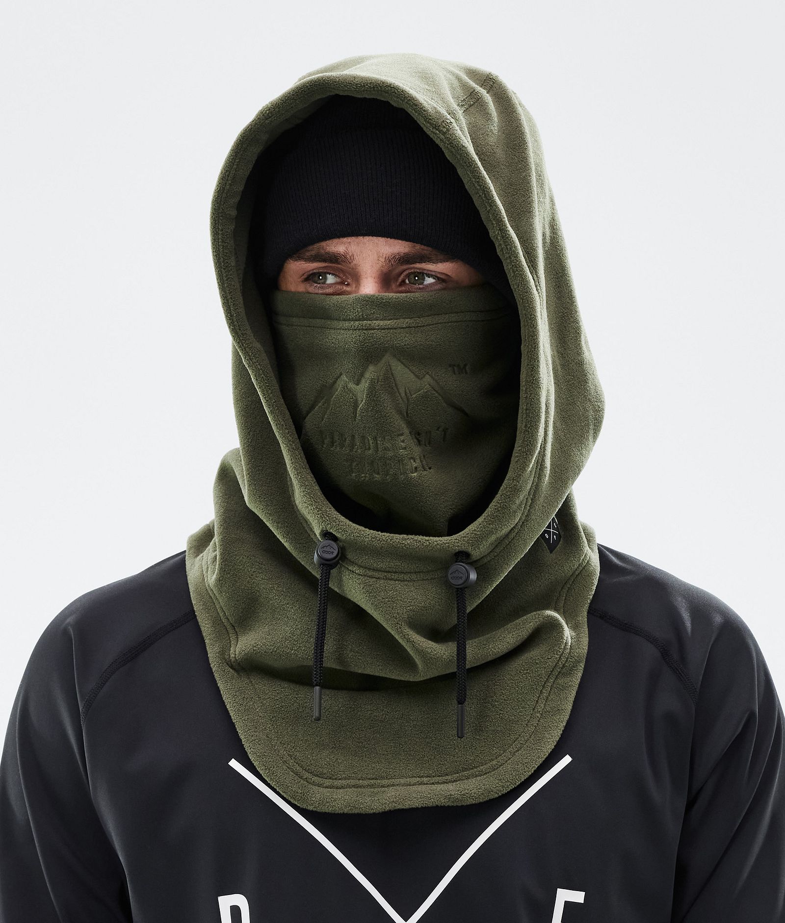 Cozy Hood II Facemask Olive Green, Image 3 of 4