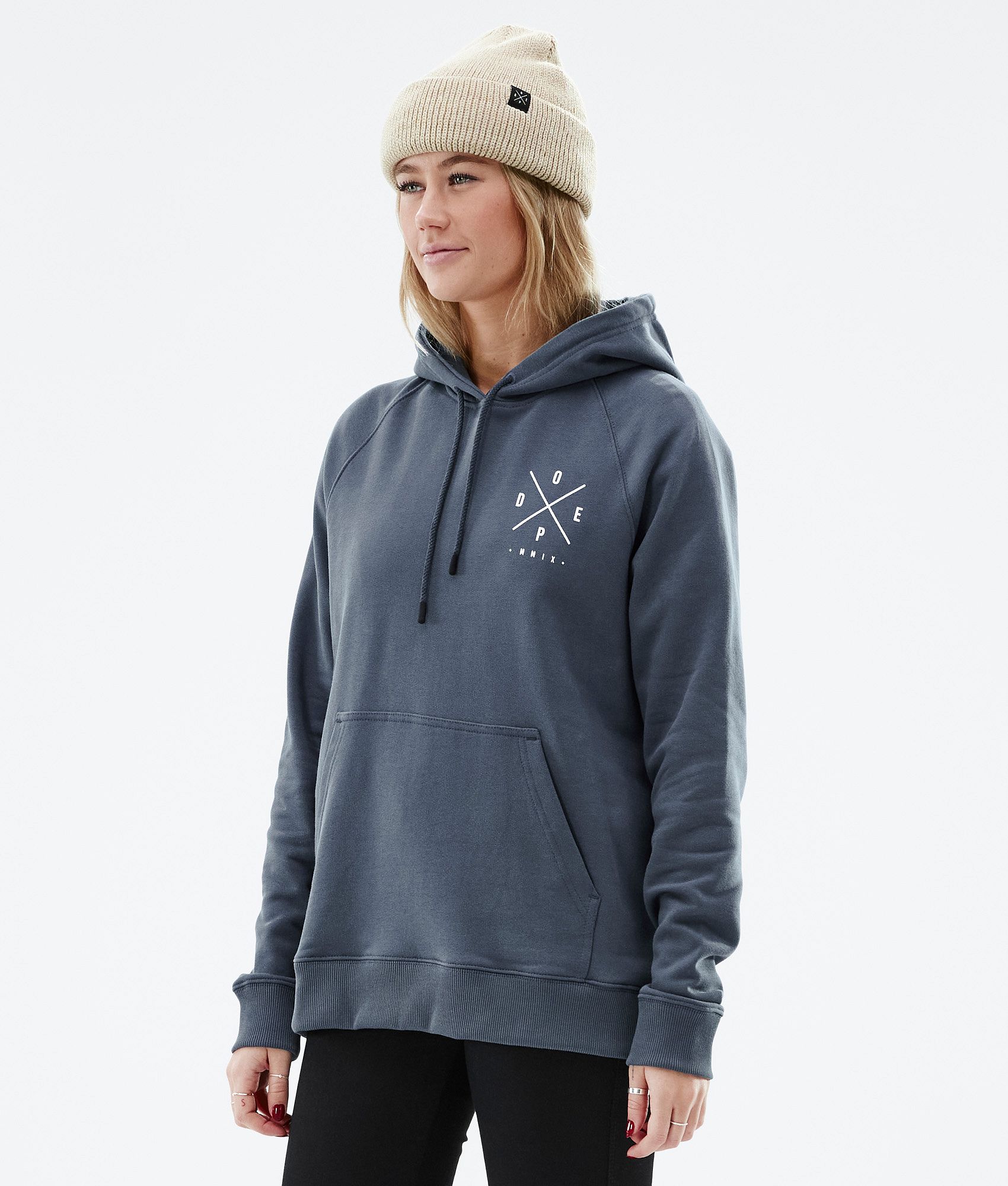 Metal logo plush online hoodie