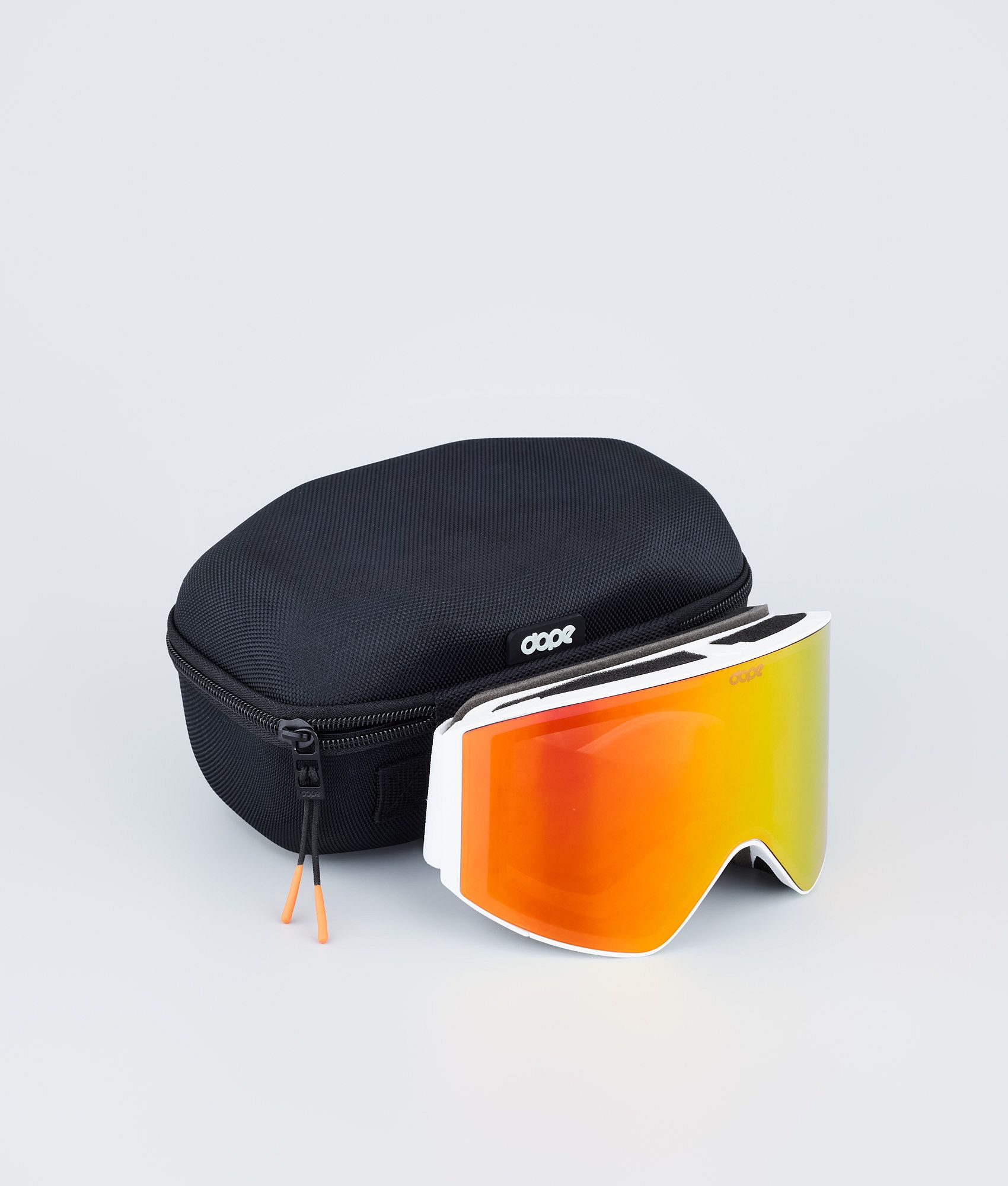 Dope Sight 2023 Ski Goggles White W/White Red Mirror | Dopesnow.com