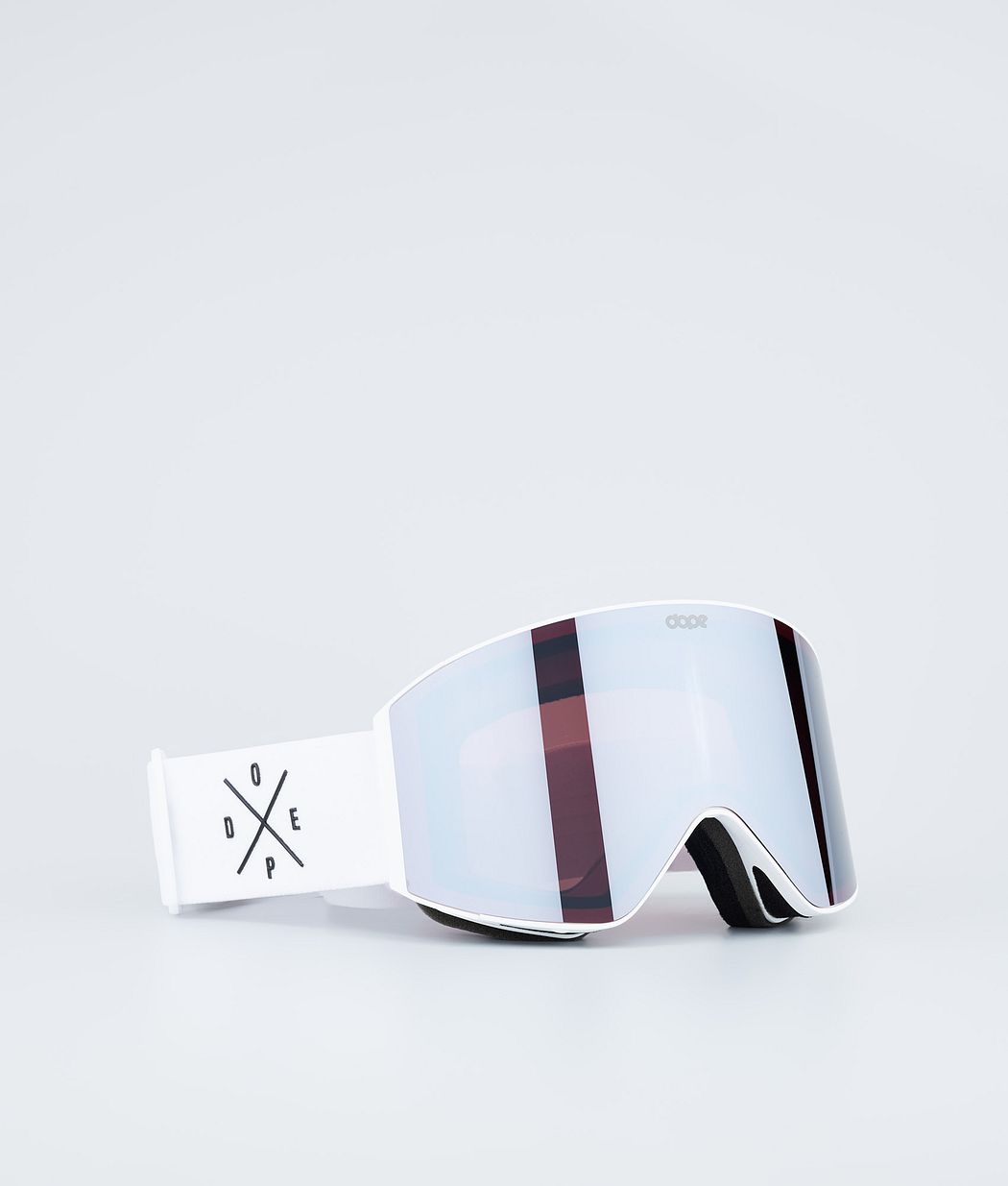 Dope Sight Ski Goggles Men White W/White Silver Mirror