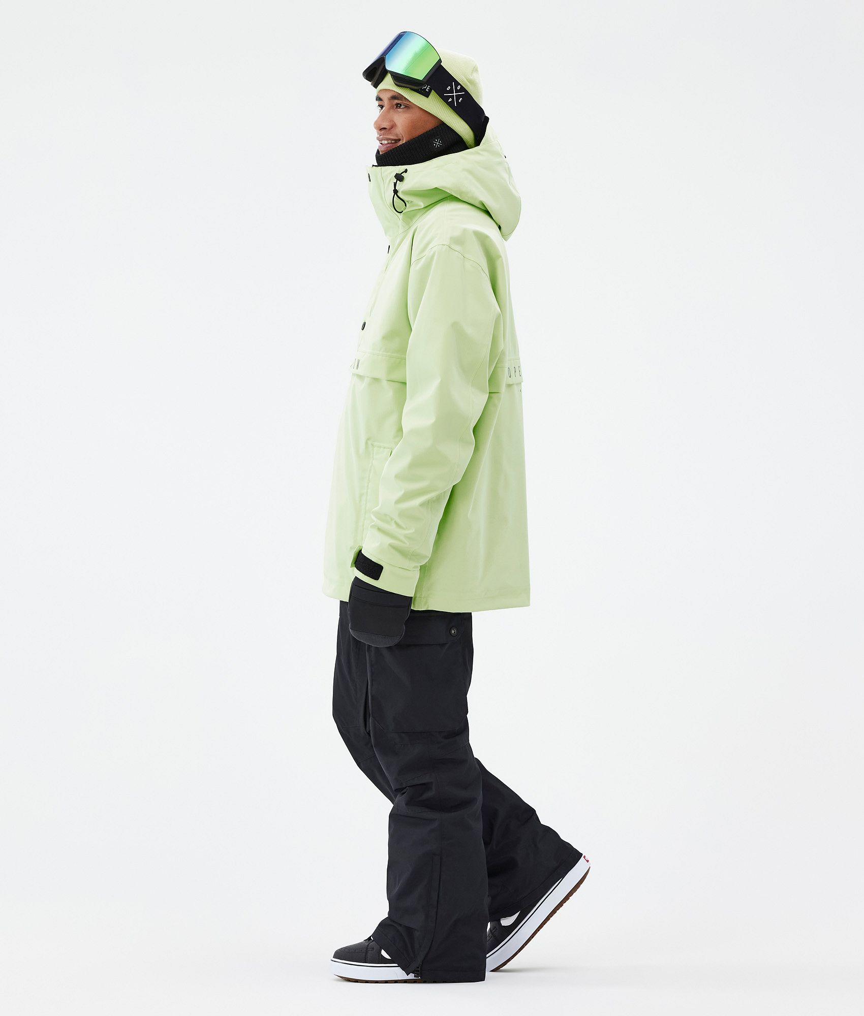 Lime green store snowboard jacket