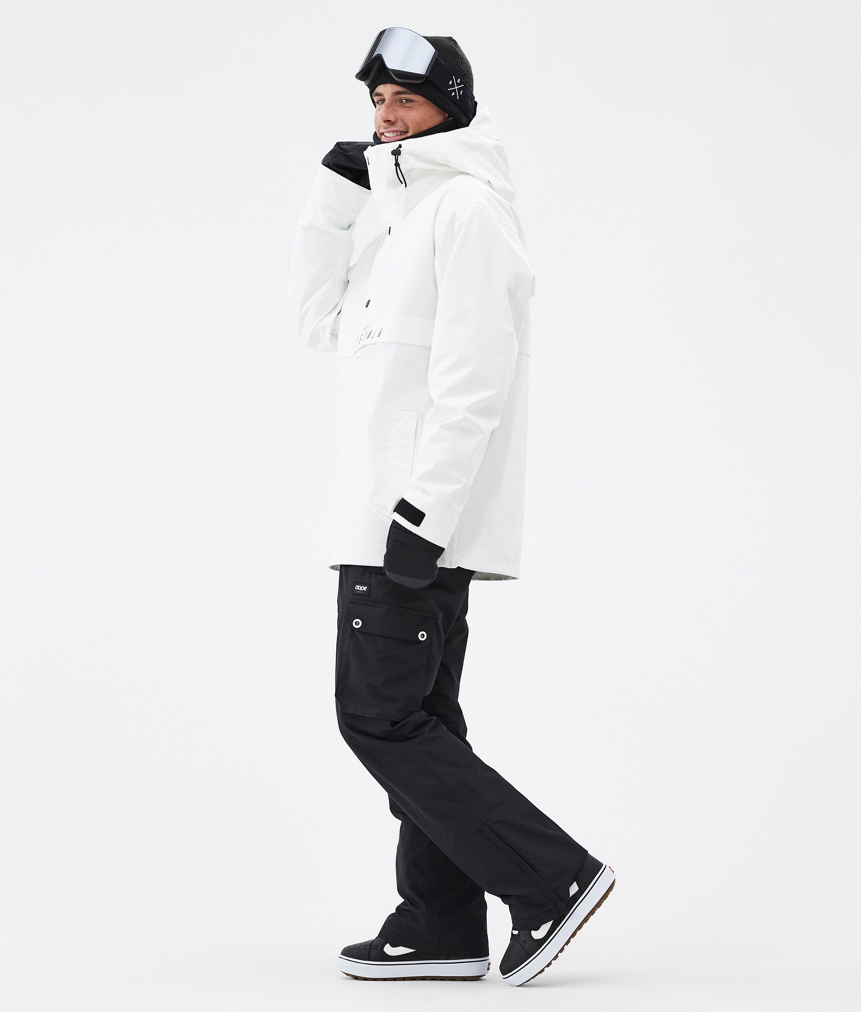 Black and cheap white snowboard jacket