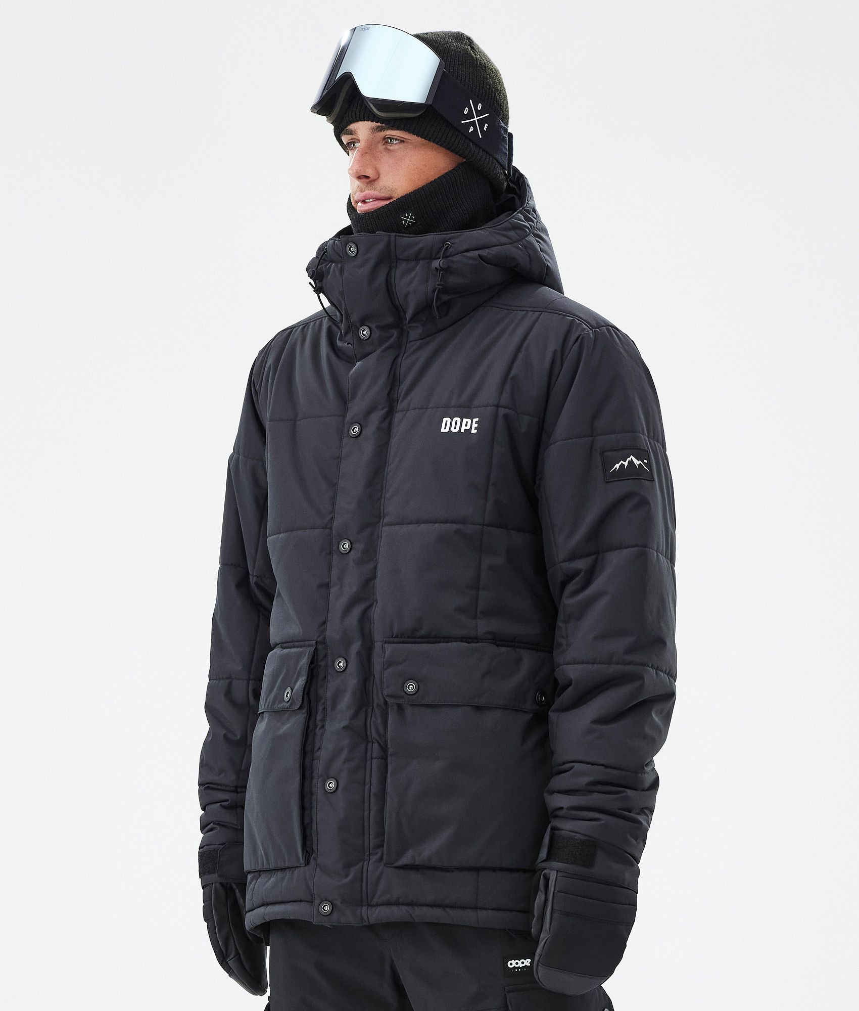 Black puffer best sale ski jacket