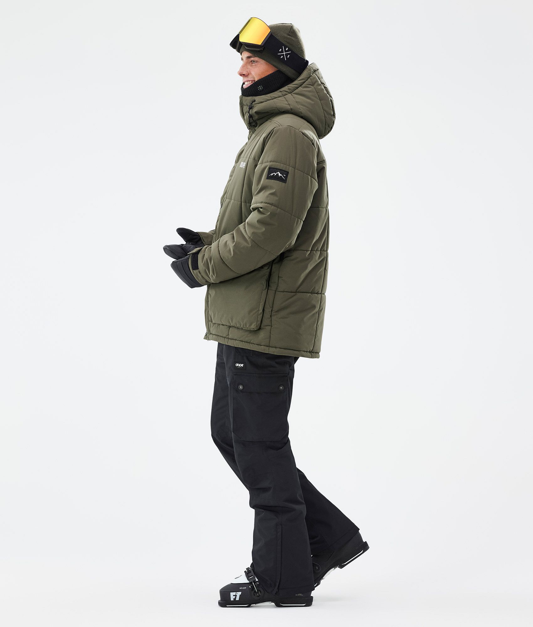 Olive green winter jacket hot sale mens