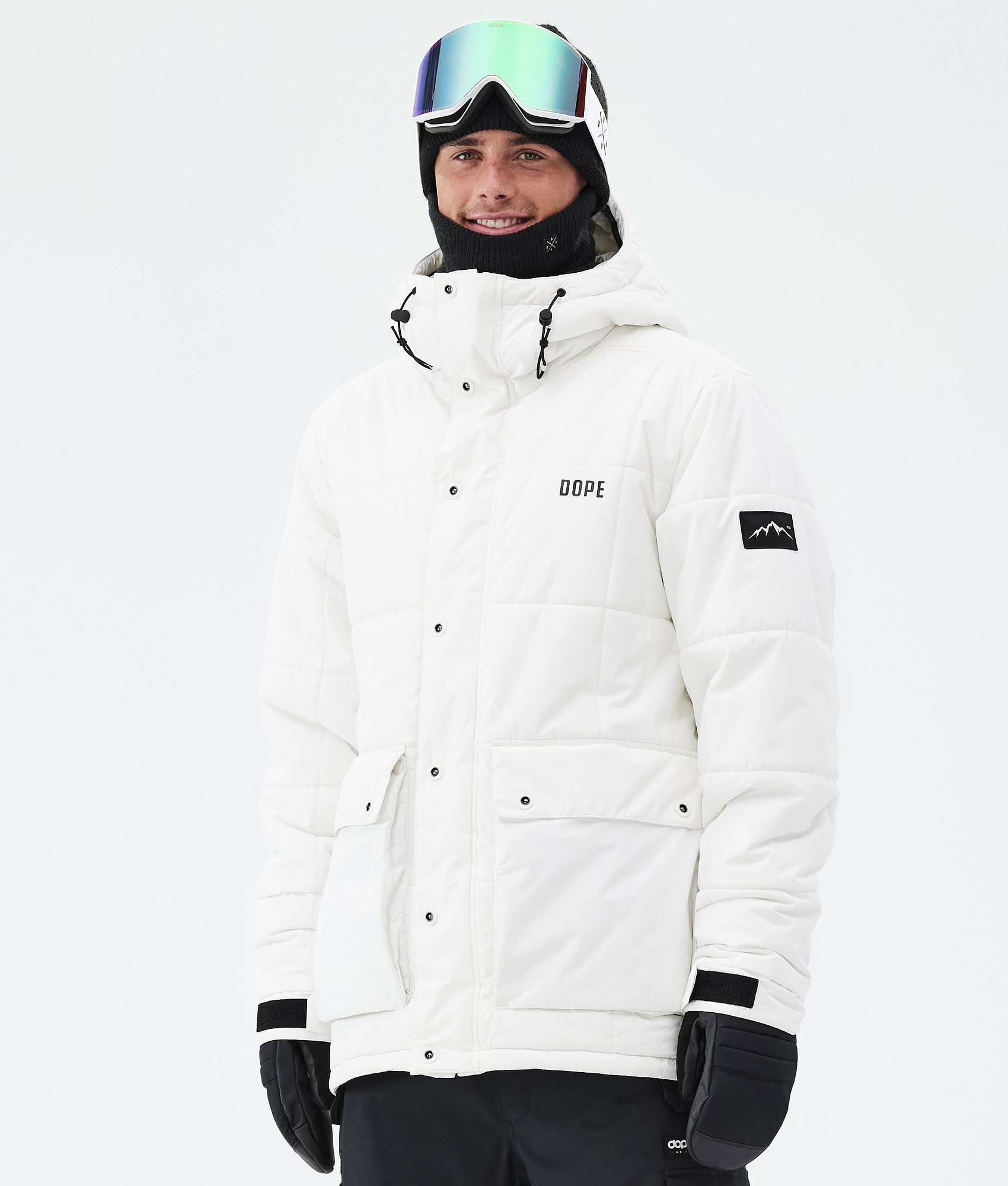 Dope Puffer Full Zip Men s Ski Jacket Old White