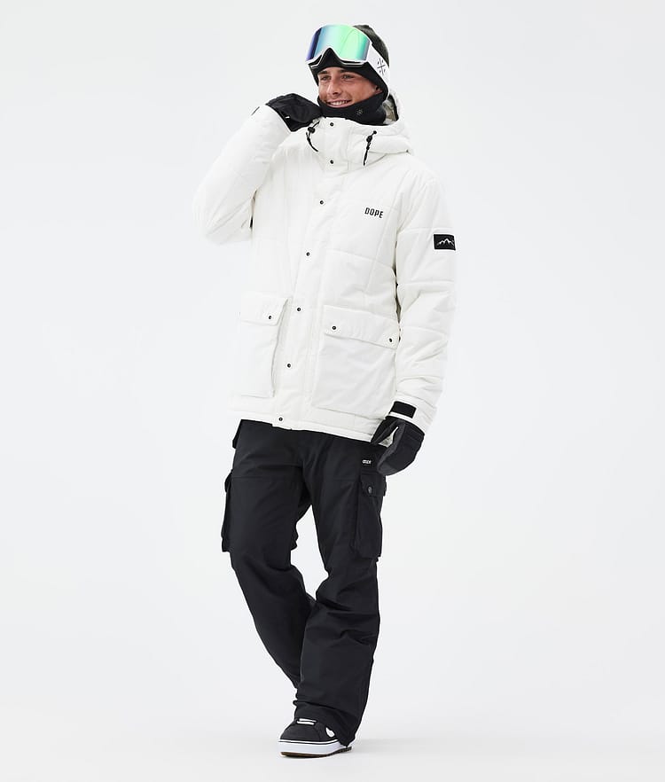 Dope Puffer Full Zip Giacca Snowboard Uomo Old White - Bianco