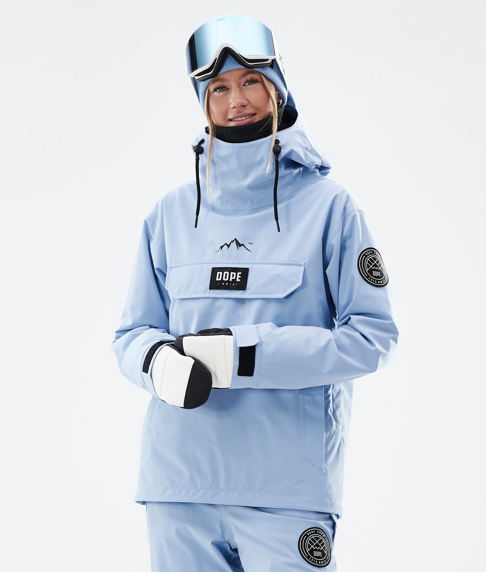 Light blue outlet ski jacket womens