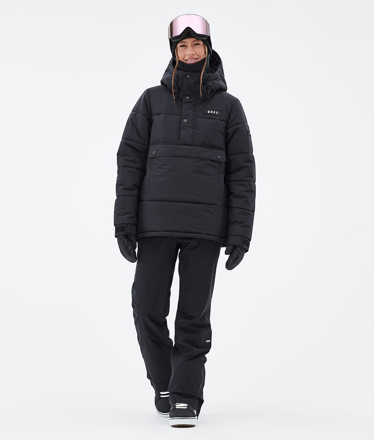 Puffer W Snowboardjacka Dam Black, Bild 2 av 8