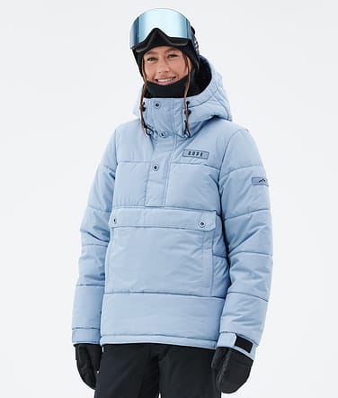 Puffer W Veste Snowboard Femme Light Blue