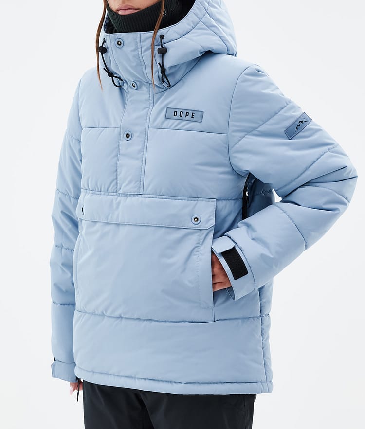 Puffer W Snowboardjakke Dame Light Blue, Bilde 7 av 8