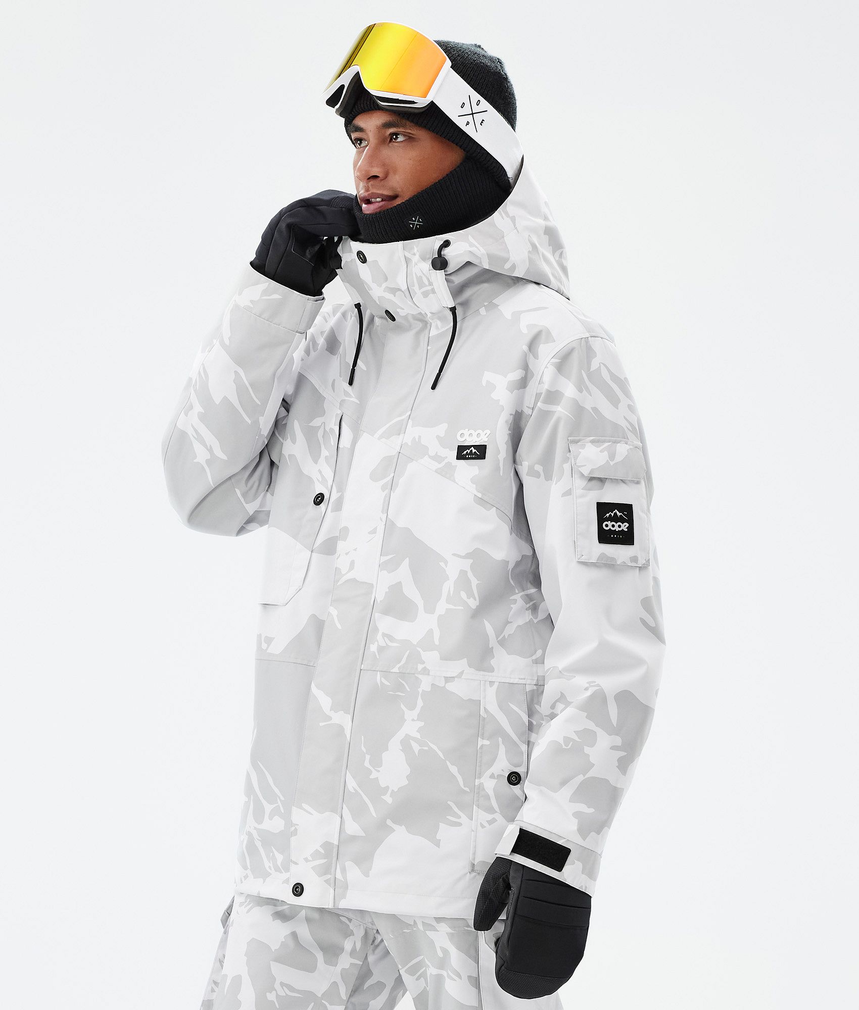 White and grey camo jacket sale