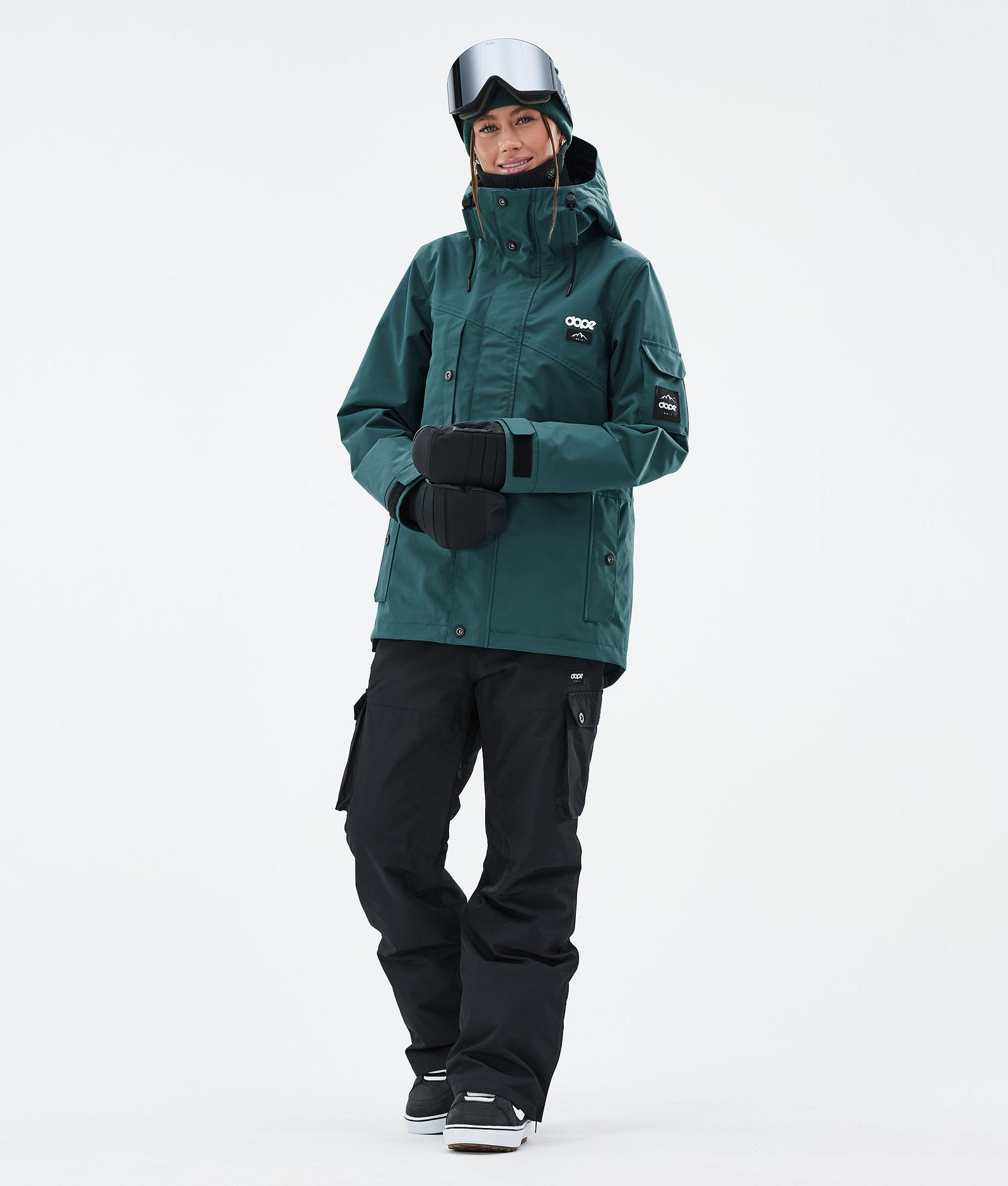 Adept W Kurtka Snowboardowa Kobiety Bottle Green, Zdjęcie 2 z 9