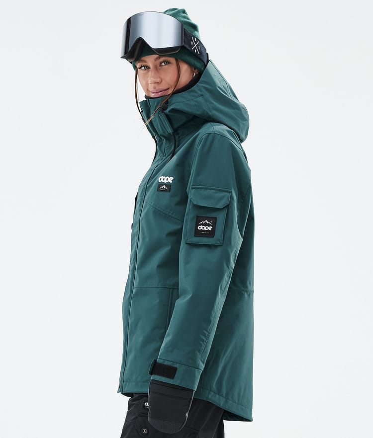 Adept W Snowboardjakke Dame Bottle Green Renewed, Bilde 5 av 9