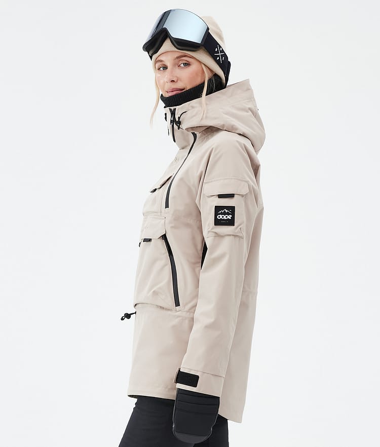 Akin W Snowboard Jacket Women Sand, Image 6 of 8