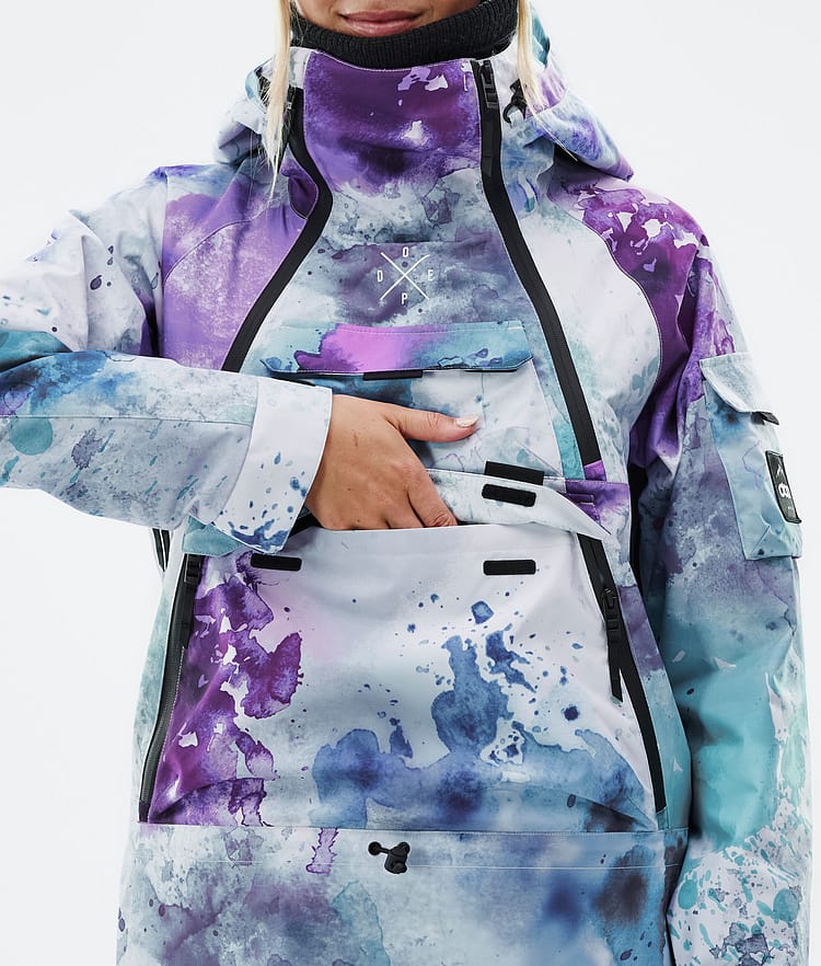 Akin W Snowboard Jacket Women Spray Green Grape, Image 9 of 8