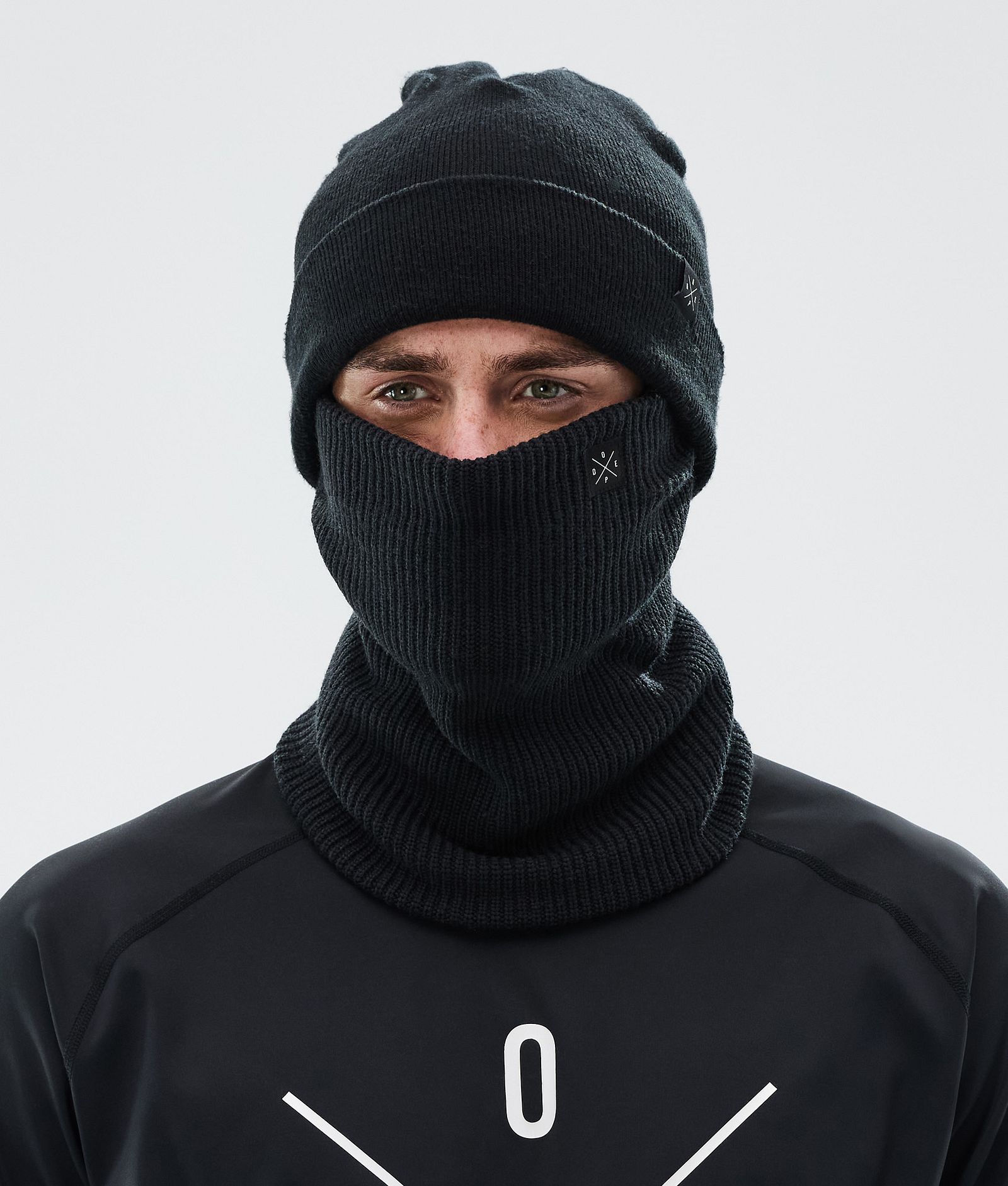 2X-Up Knitted Ansiktsmask Black, Bild 2 av 3