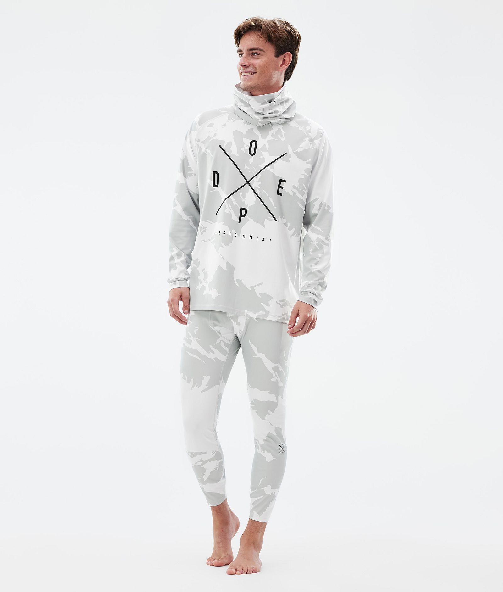 Snuggle Baselayer top Herre 2X-Up Grey Camo, Billede 3 af 7