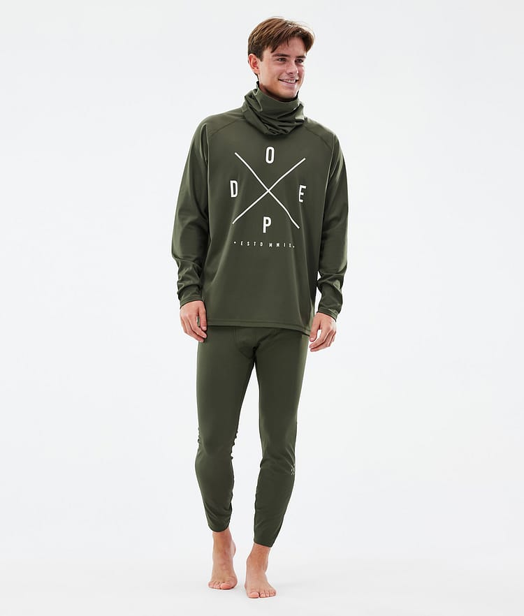 Snuggle Basislaag Top Heren 2X-Up Olive Green, Afbeelding 3 van 7