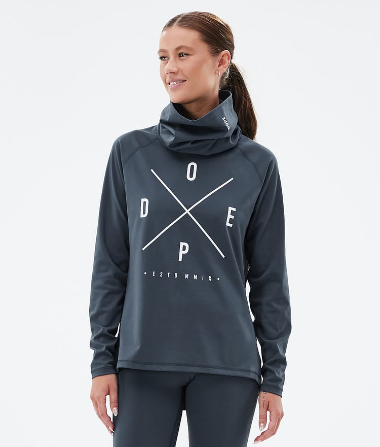 Snuggle W Baselayer top Dame 2X-Up Metal Blue, Billede 1 af 7