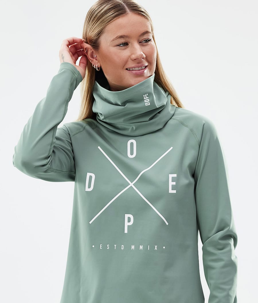 Dope Snuggle W 2022 Tee-shirt thermique Femme 2X-Up Soft Green - Vert