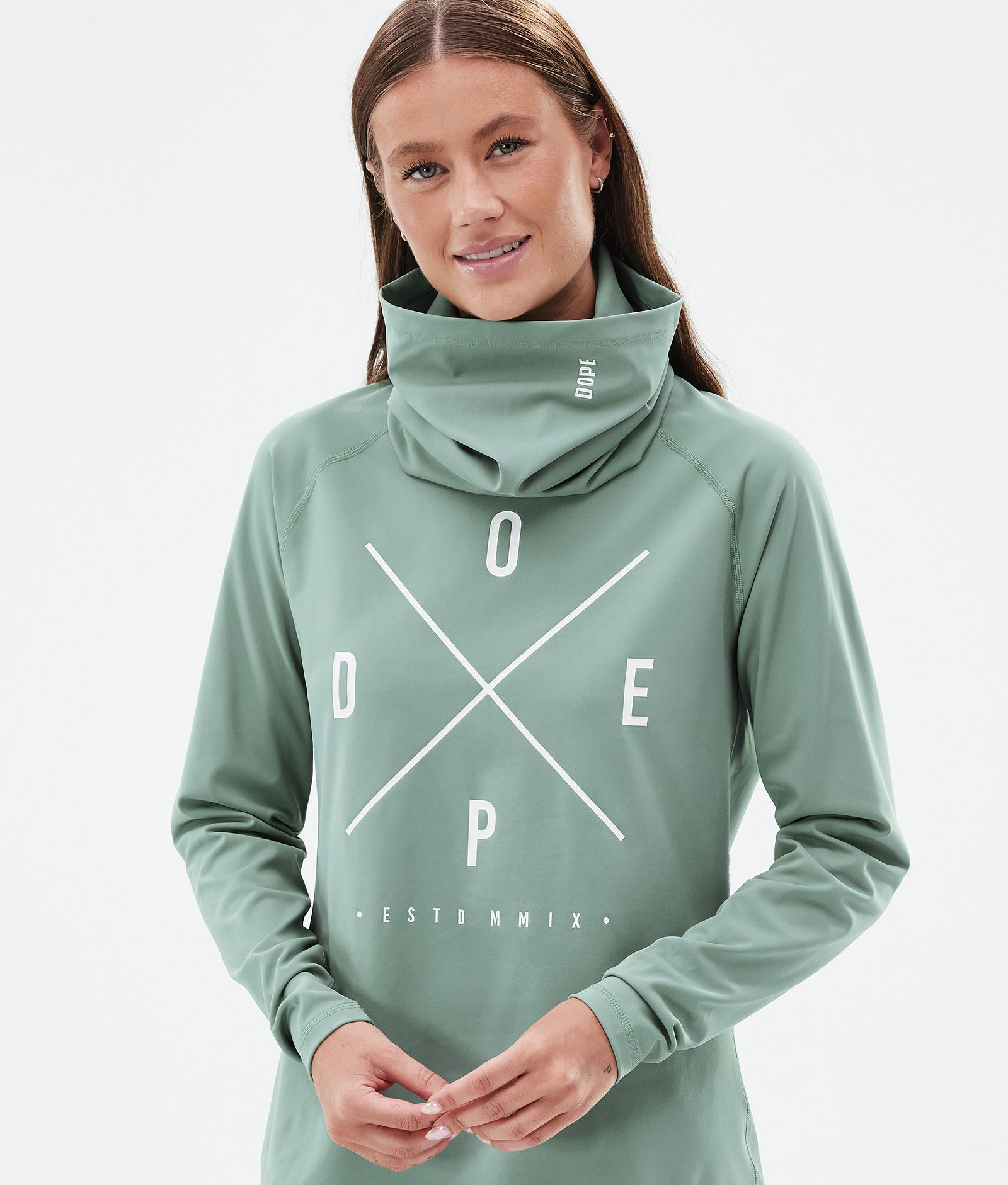 Snuggle W Baselayer top Dame 2X-Up Faded Green, Billede 2 af 7