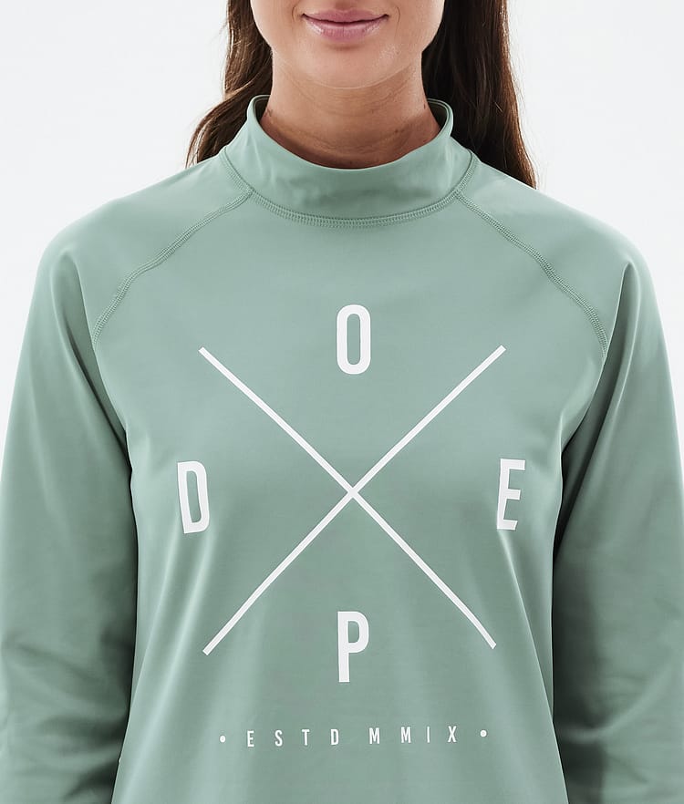 Snuggle W Baselayer top Dame 2X-Up Faded Green, Billede 6 af 7