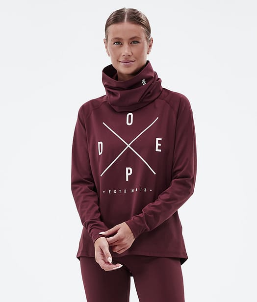 Snuggle W Superundertøy overdel Dame 2X-Up Burgundy