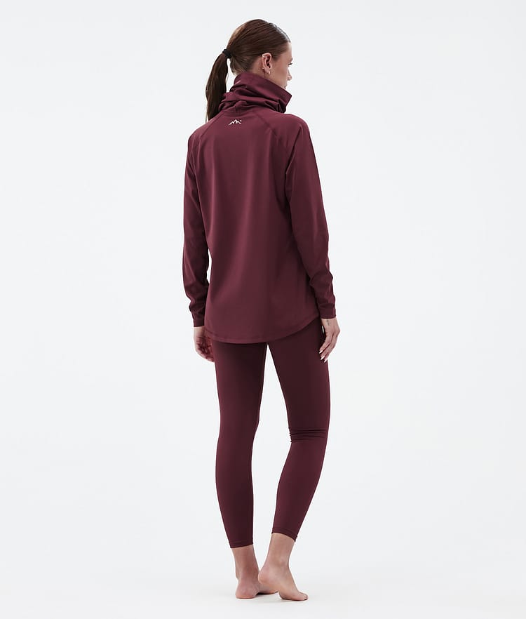 Snuggle W Baselayer top Dame 2X-Up Burgundy, Billede 4 af 7