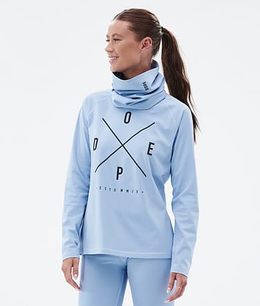 Snuggle W Baselayer top Dame 2X-Up Light Blue