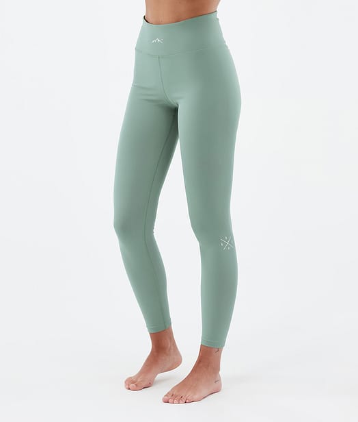 Snuggle W Baselayer tights Dame 2X-Up Faded Green