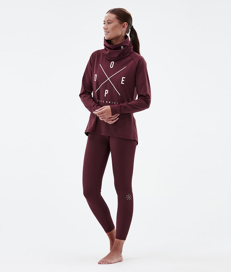 Snuggle W Pantaloni Termici Donna 2X-Up Burgundy, Immagine 3 di 7