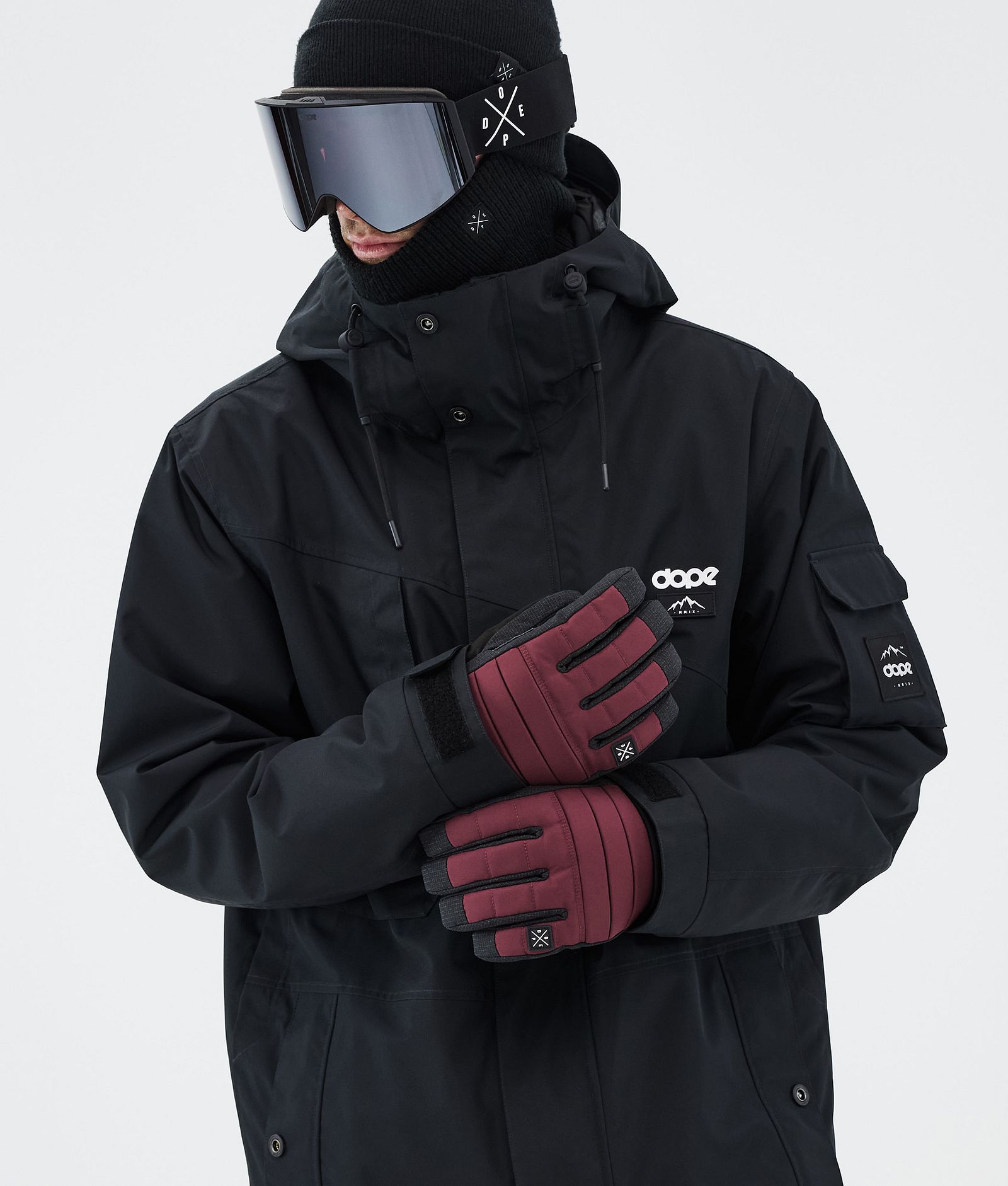 Ace Ski Gloves Burgundy, Image 4 of 5