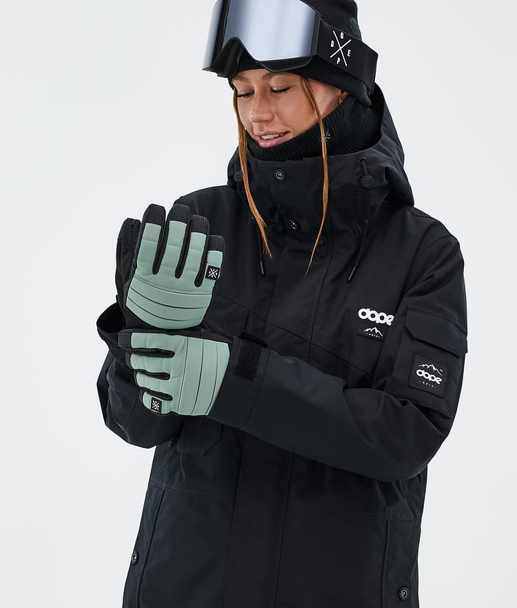 Ace Ski Gloves Faded Green, Image 3 of 5