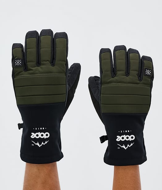 Ace Ski Gloves Olive Green