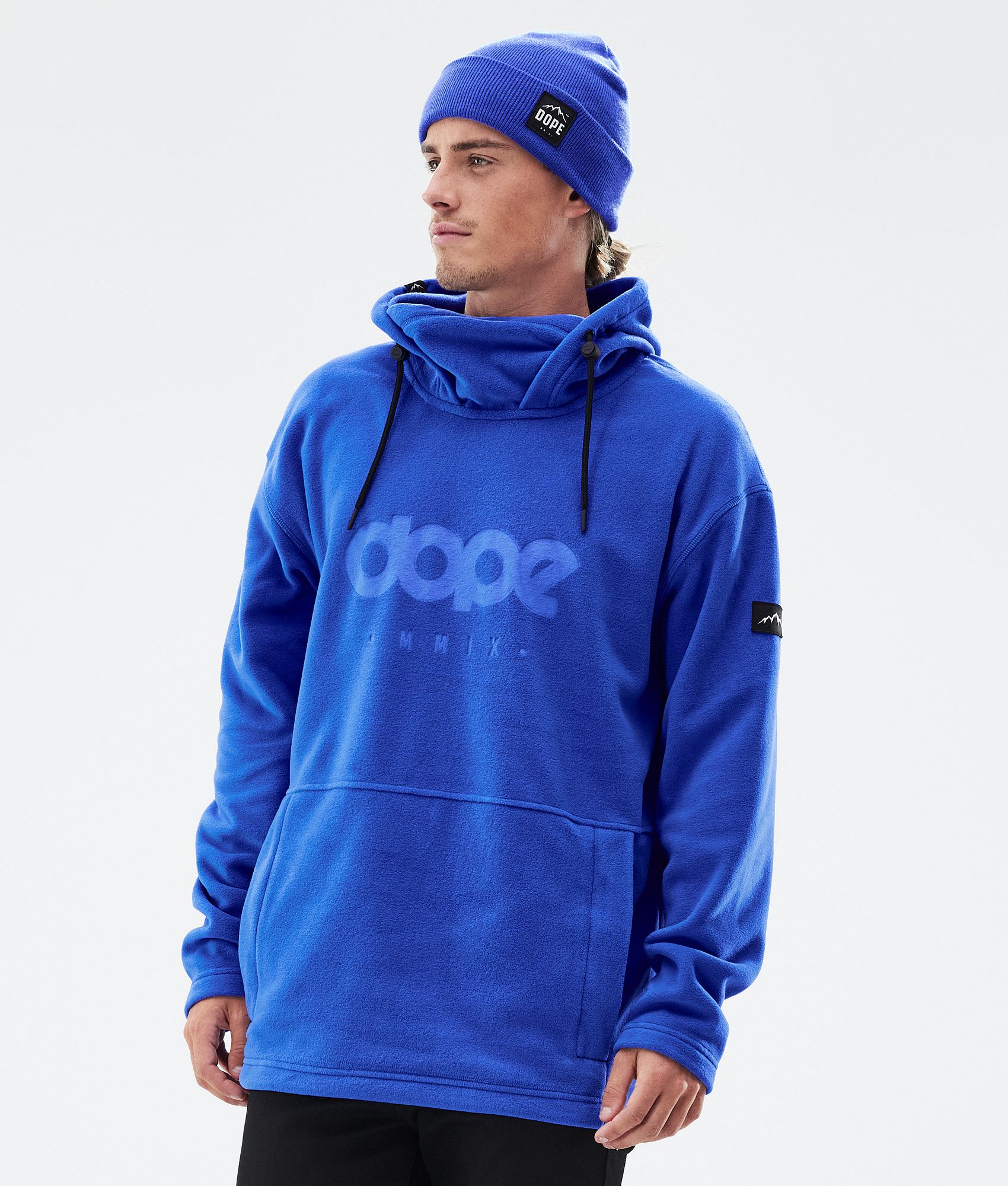 Blue fleece hoodie on sale