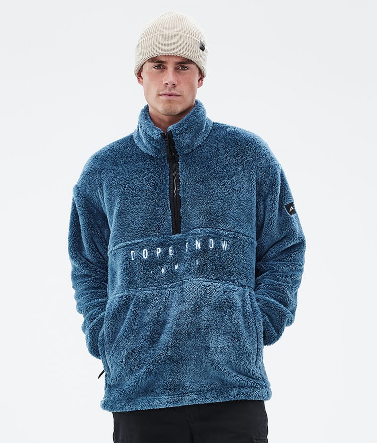 Pile Fleece Sweater Men Blue Steel, Image 1 of 7