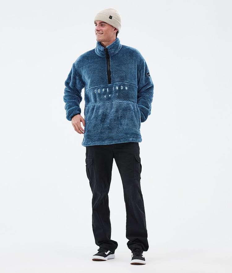 Pile Fleece Sweater Men Blue Steel, Image 3 of 7