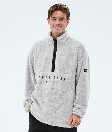 Pile Fleece Sweater Men Light Grey
