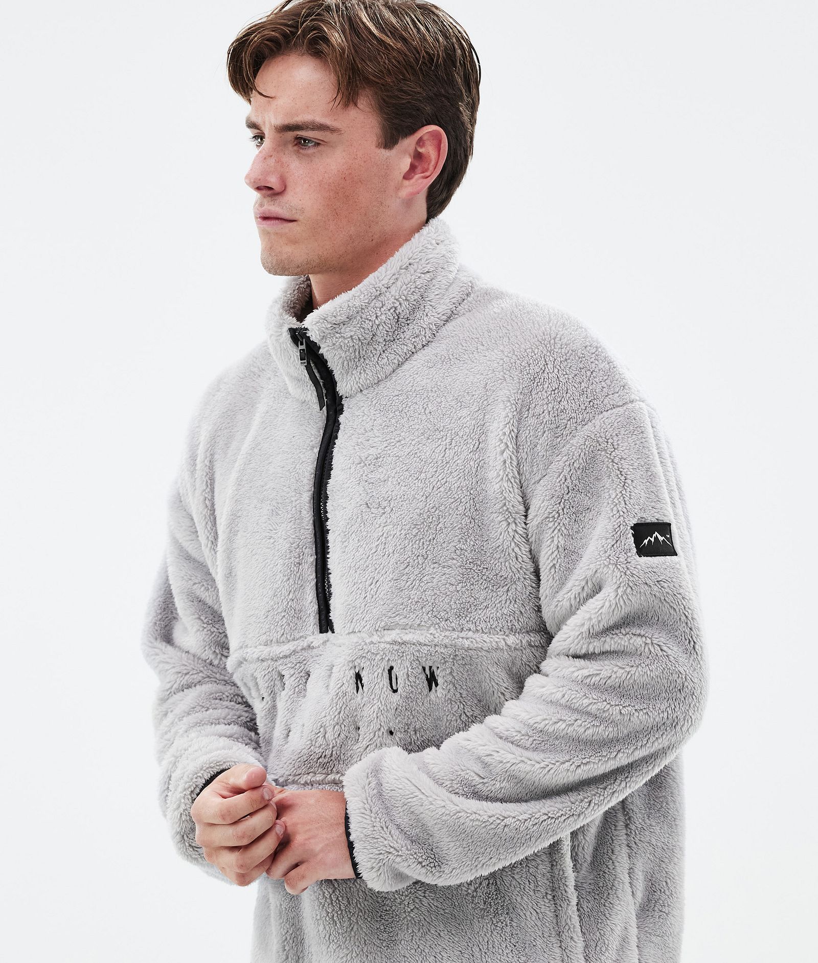 Pile Fleecepullover Herren Light Grey, Bild 2 von 7