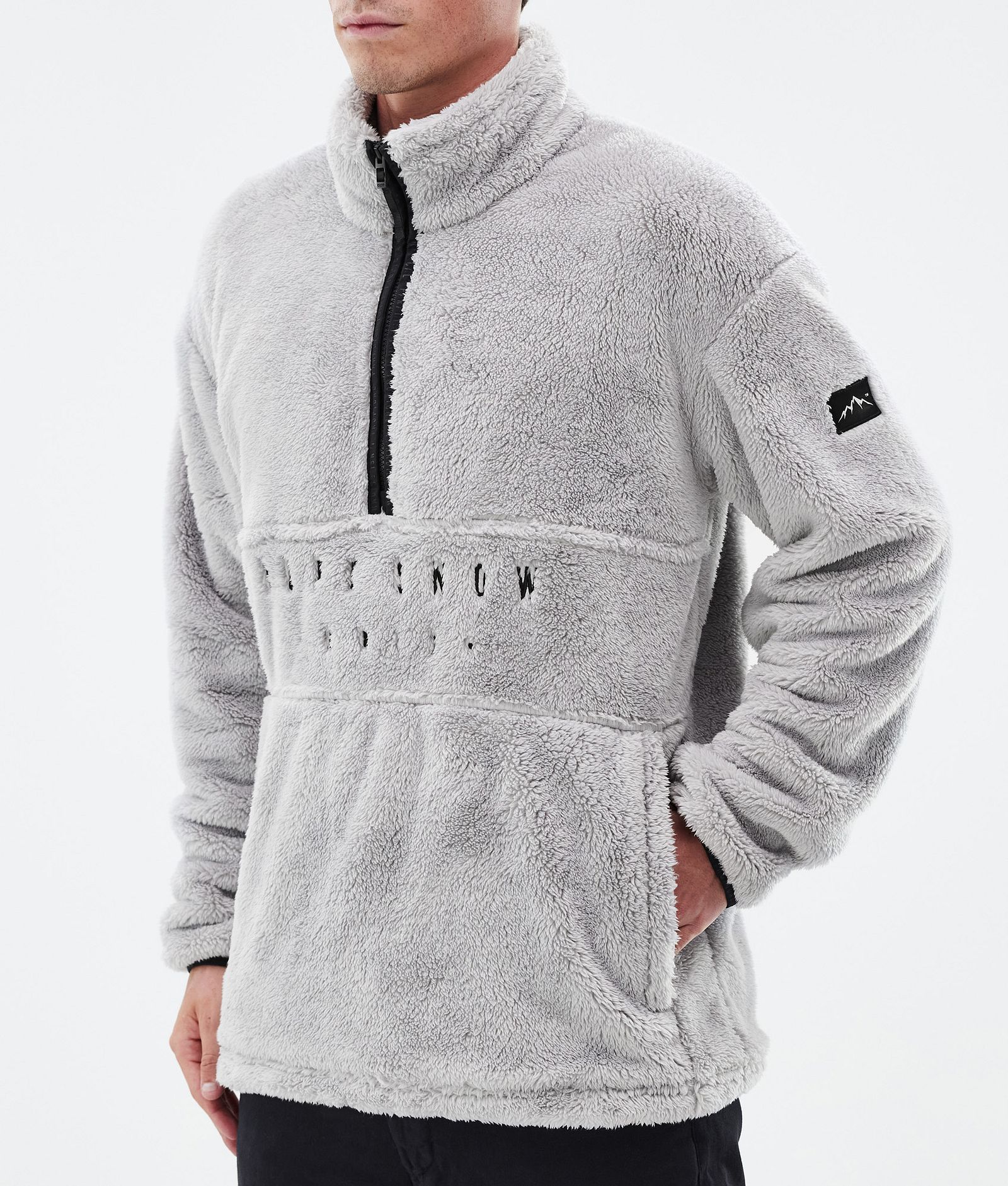 Pile Fleecepullover Herren Light Grey Renewed, Bild 7 von 7