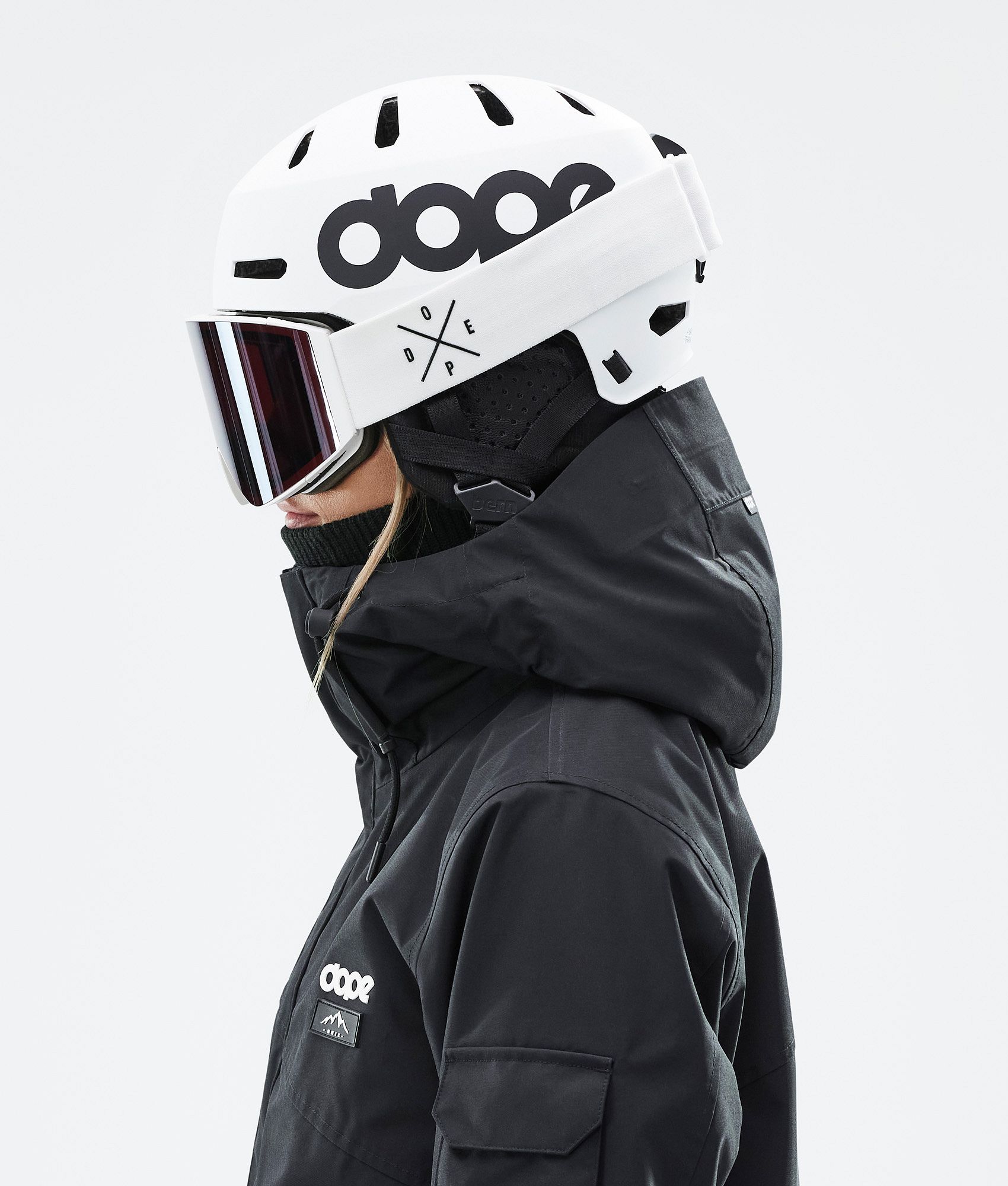 Dope Macon 2.0 Men's Ski Helmet Matte White w/ Black