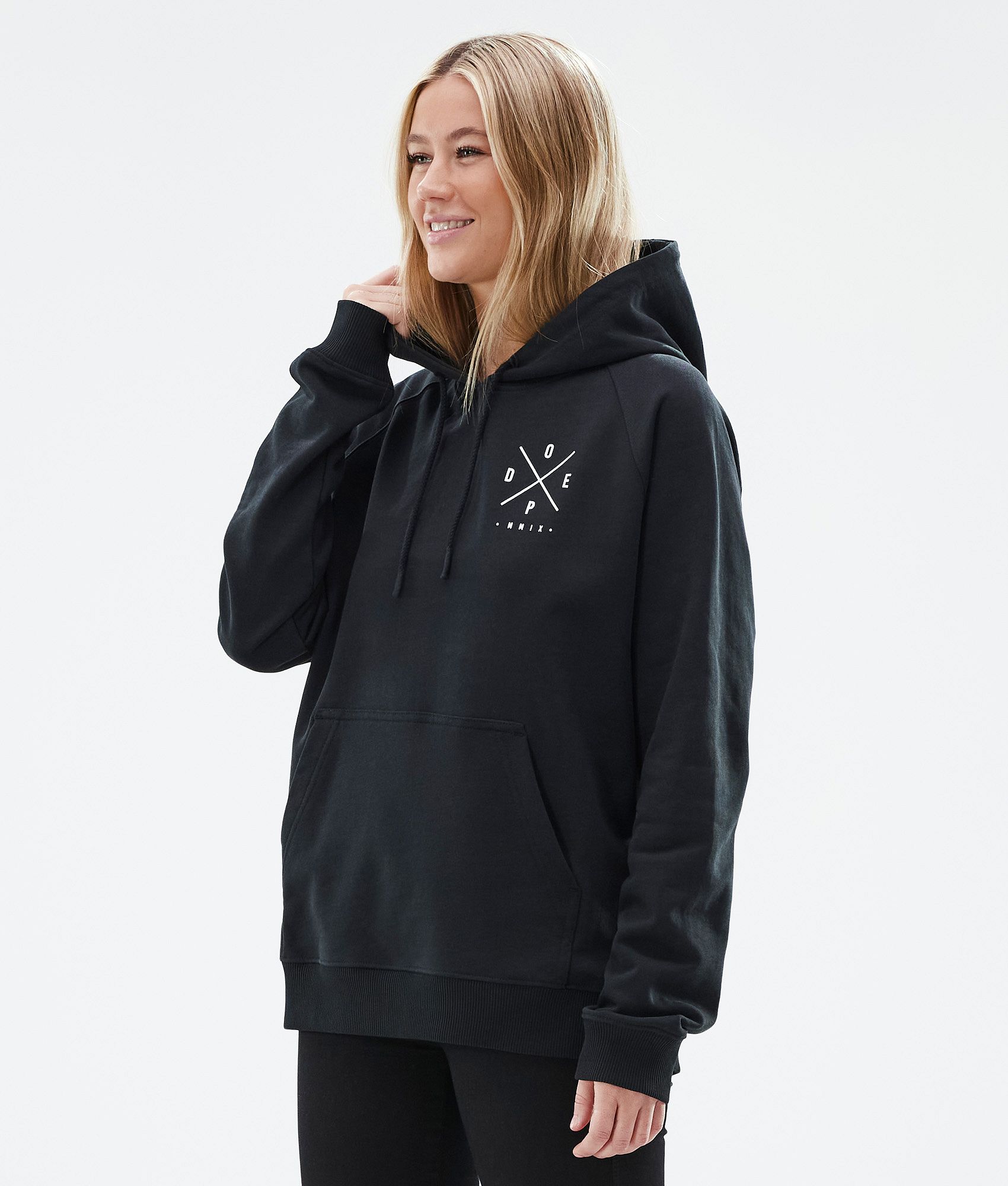 Black best sale hoodie dames