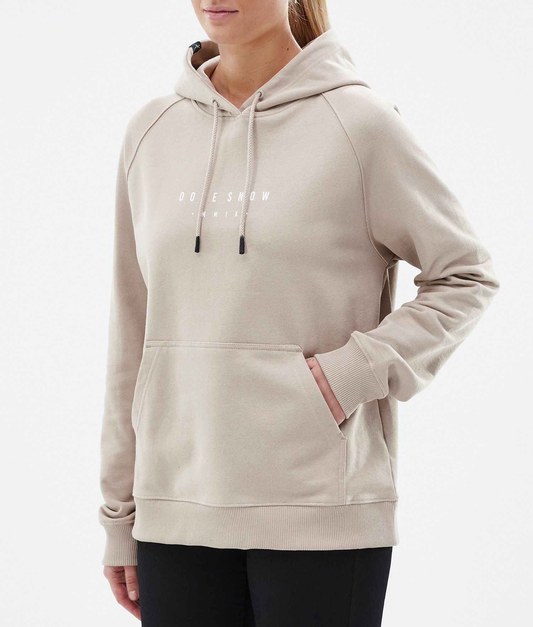 Beige hoodie dame best sale