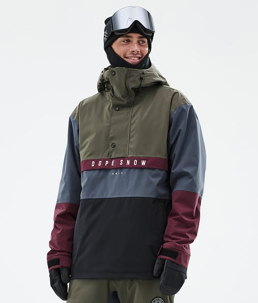 Legacy Track スキージャケット メンズ Olive Green/Burgundy/Metal Blue/Black