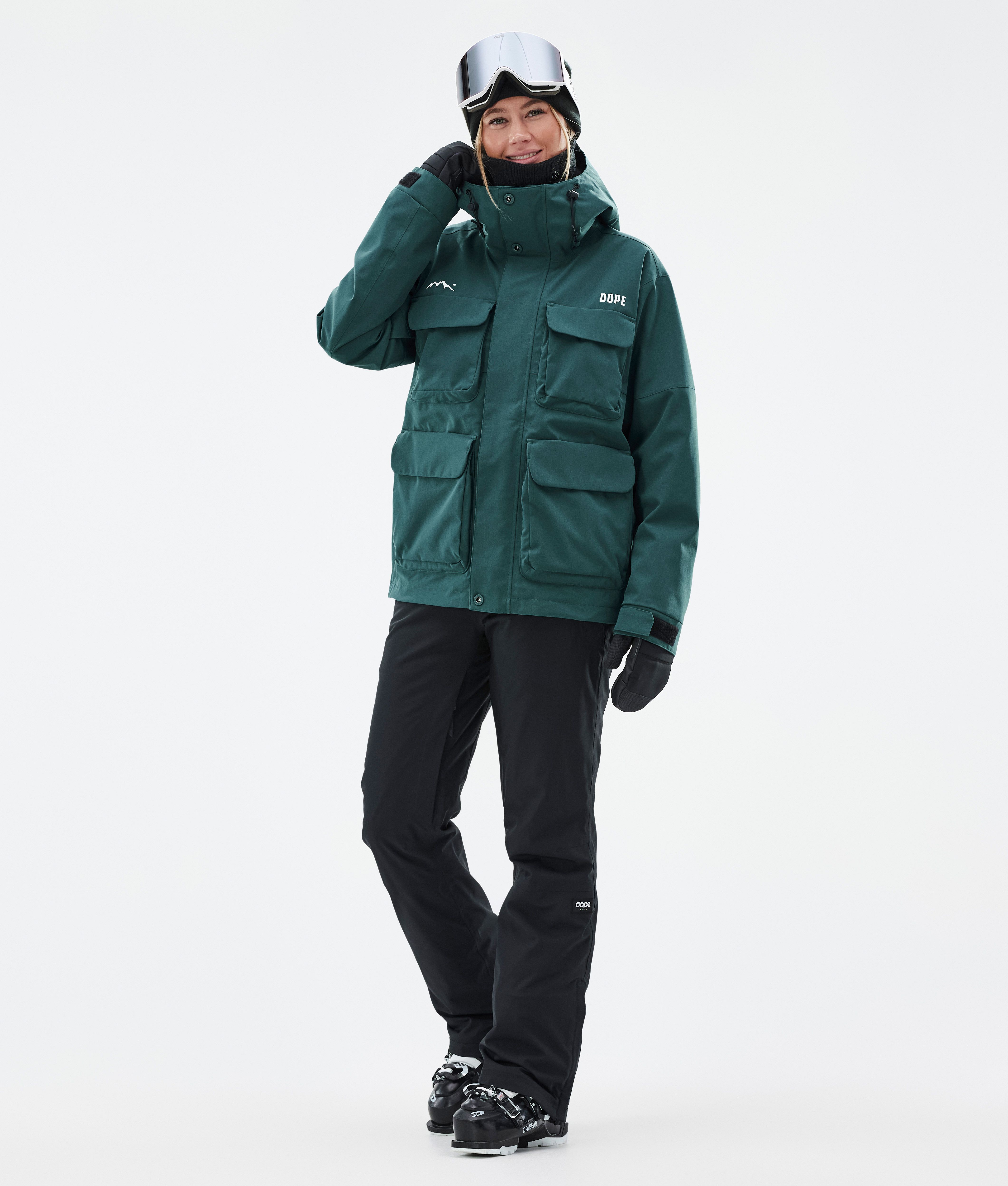 Green and black 2025 ski jacket