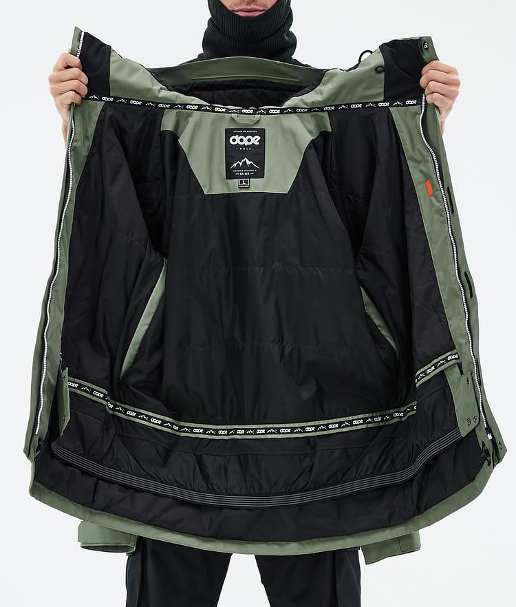 Adept Veste Snowboard Homme Moss Green, Image 9 sur 9