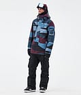 Adept Snowboard Jacket Men Shards Burgundy Blue, Image 2 of 9