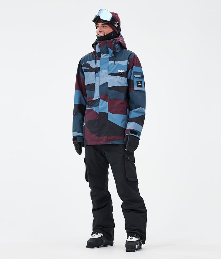 Adept Manteau Ski Homme Shards Burgundy Blue, Image 2 sur 9