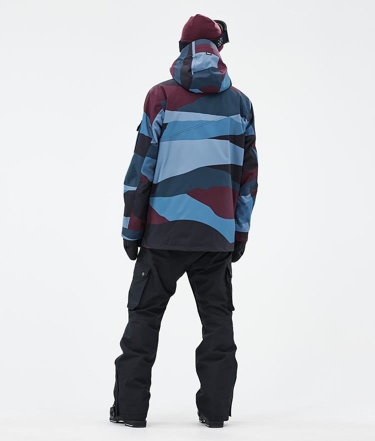 Adept Manteau Ski Homme Shards Burgundy Blue, Image 4 sur 9